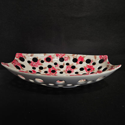 Printed Serving Pot Round Fruit Bowl For Home