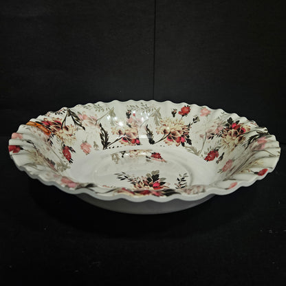 Melamine Glossy Finish Flowers  Designer Serving Platter for Dining table Food Serving platter