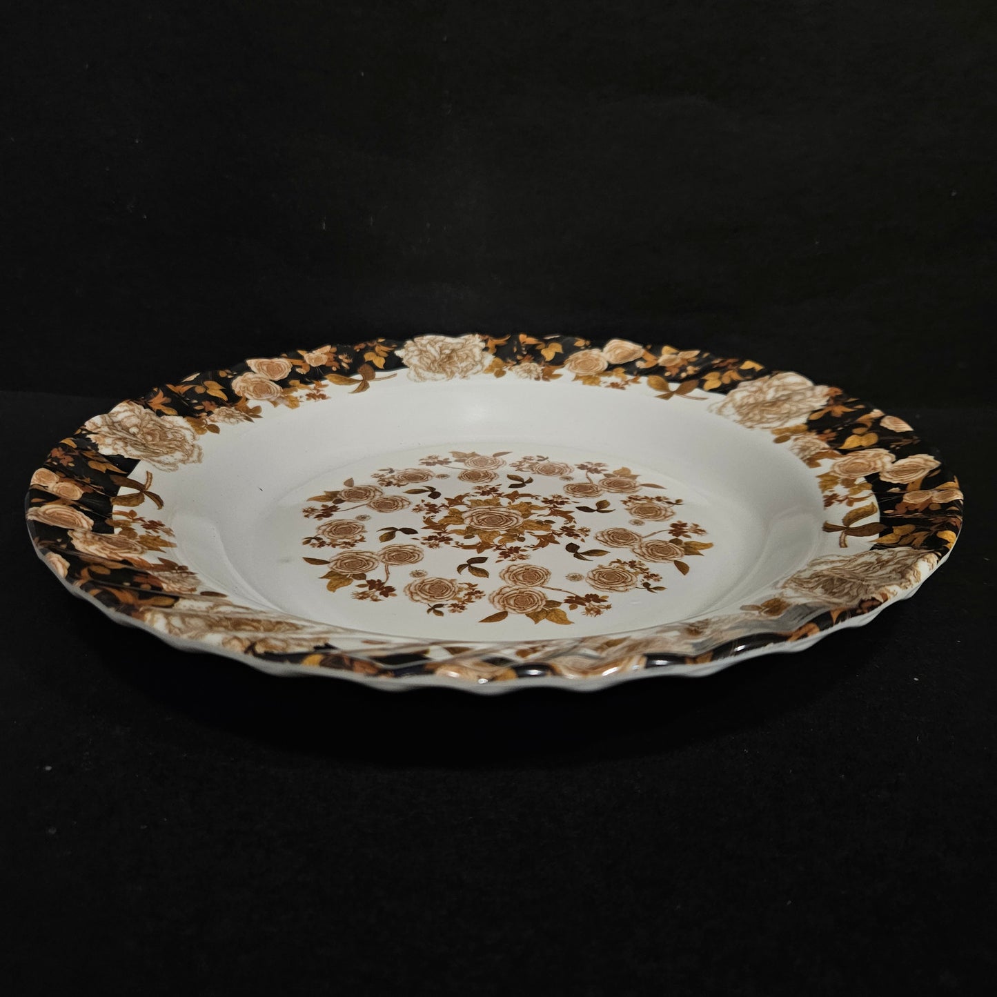 Melamine Glossy Finish Flowers  Designer Serving Platter for Dining table Food Serving platter