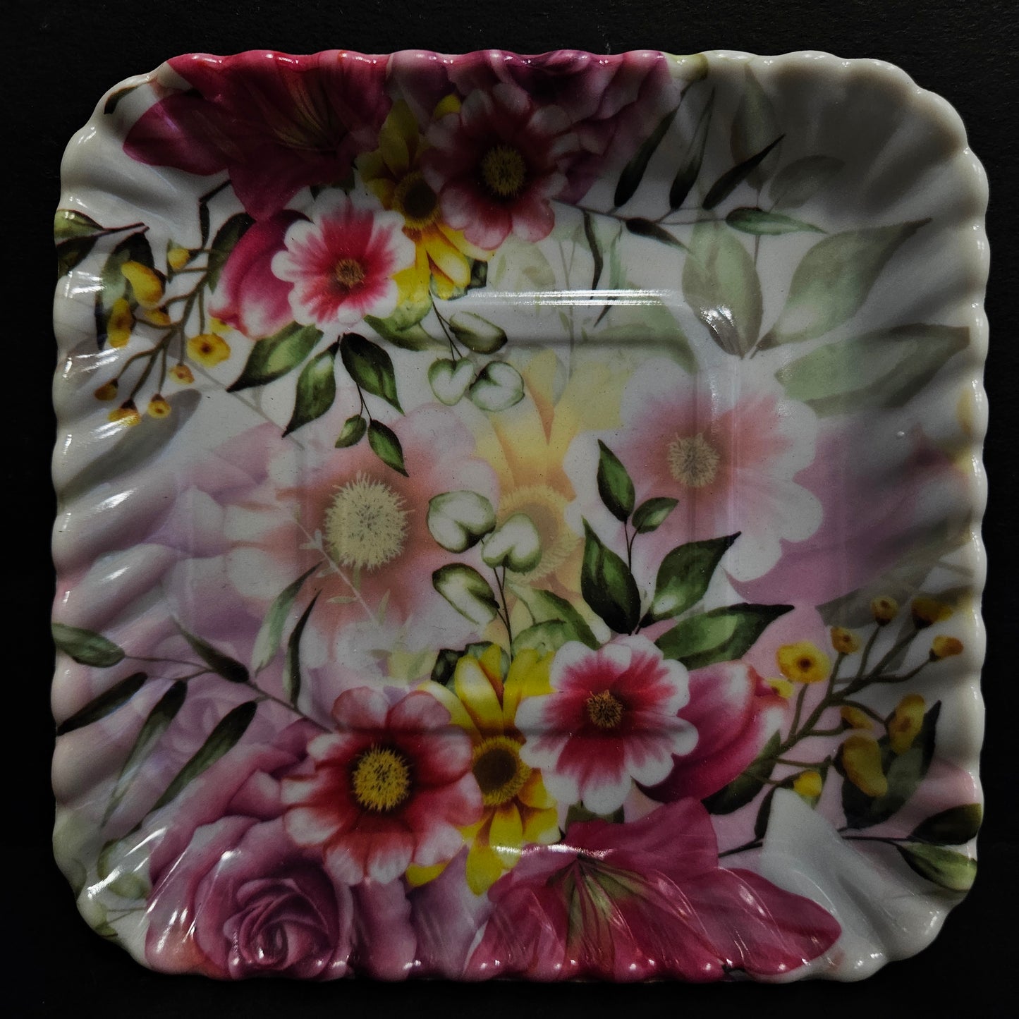 Printed Melamine Square Snacks or Starters Serving Quarter Plates for daily use