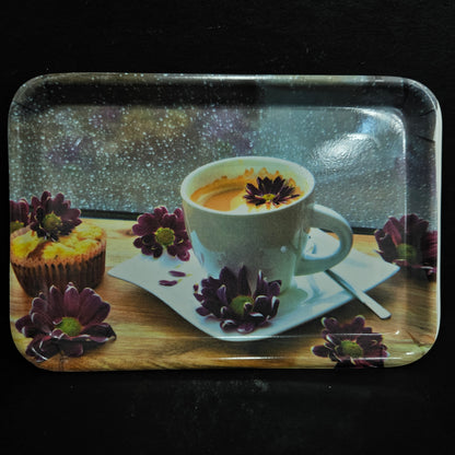 Printed Melamine Rectangular Snacks or Starters Serving Quarter try Plates Perfect for daily use