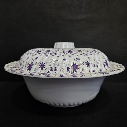 Melamine Dinner Bowl with lid Flora Printed Multi Color Round Melamine Dinner serving Bowl