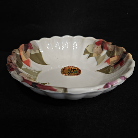 Round Model Floweral Designed Snacks Saucer of Melamine for daily use