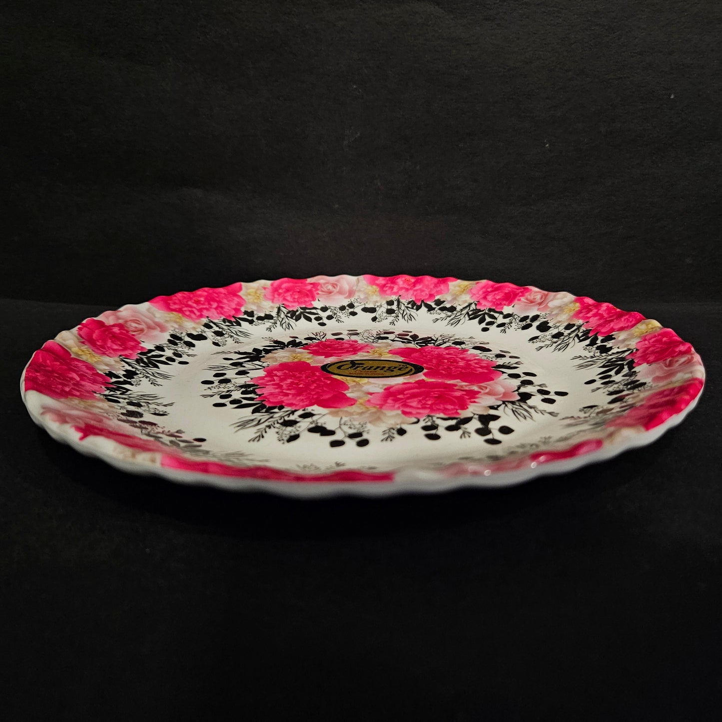 Melamine dining platter with floweral design for Starters,pastas and salads serving plater,for everyday use