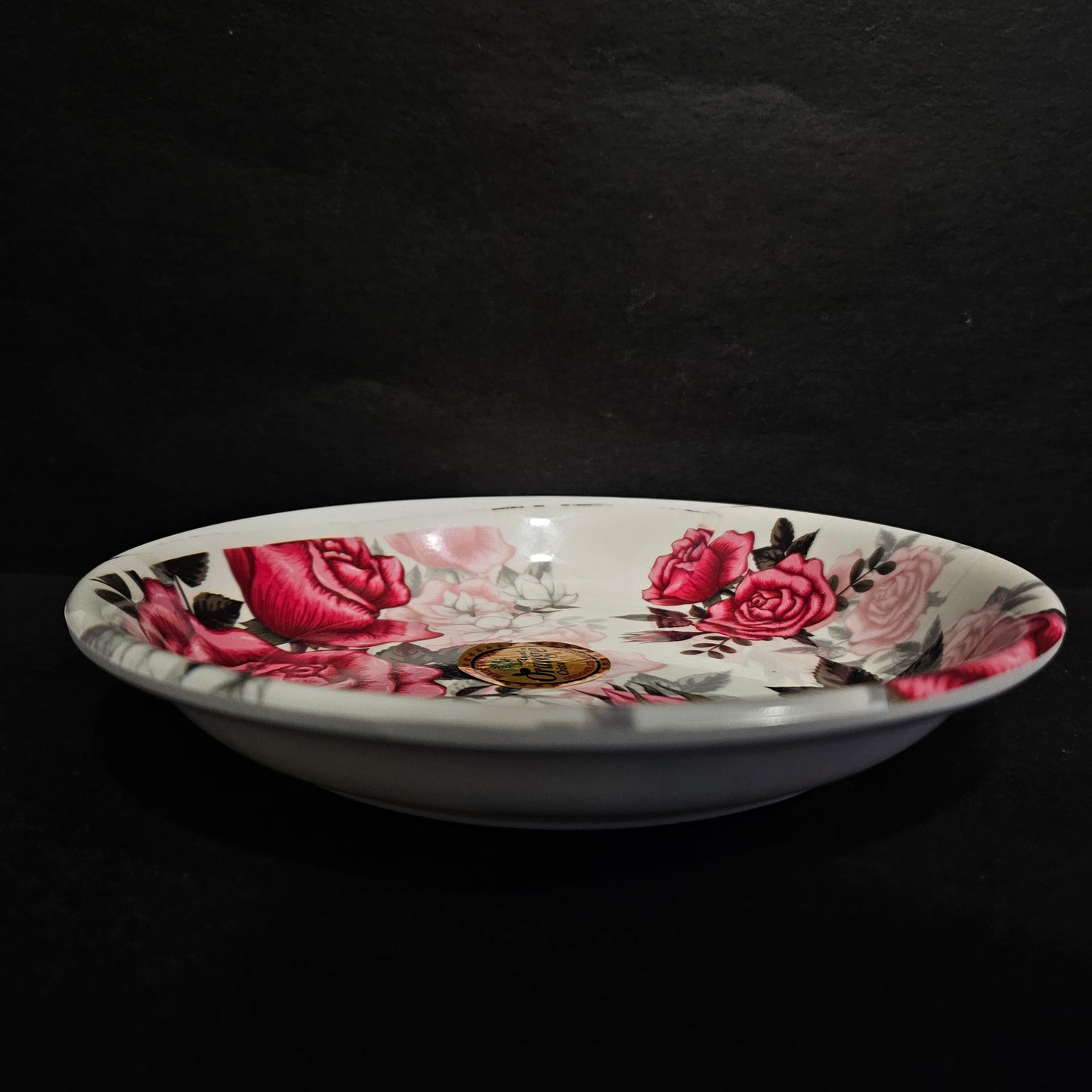 Melamine dining platter with floweral design for Snack serving plater,for everyday use