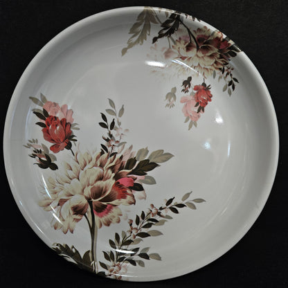 Melamine dining platter with floweral design for food serving plater,for everyday use