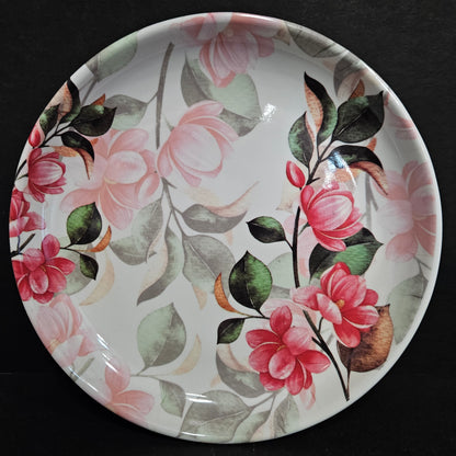 Melamine dining platter with floweral design for food serving plater,for everyday use