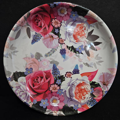 Melamine dining platter with floweral design for food serving plater,for everyday use