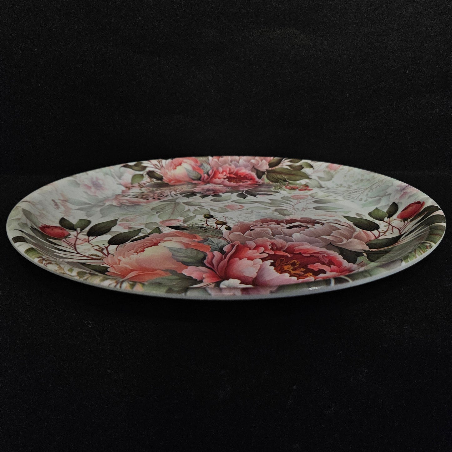 Melamine dining platter with floweral design for food serving plater,for everyday use