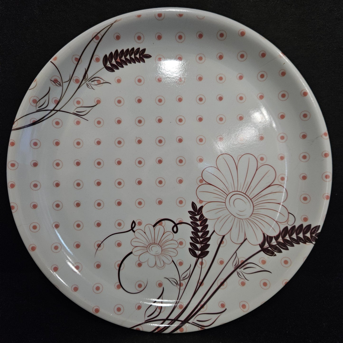 Melamine dining platter with floweral design for food serving plater,for everyday use