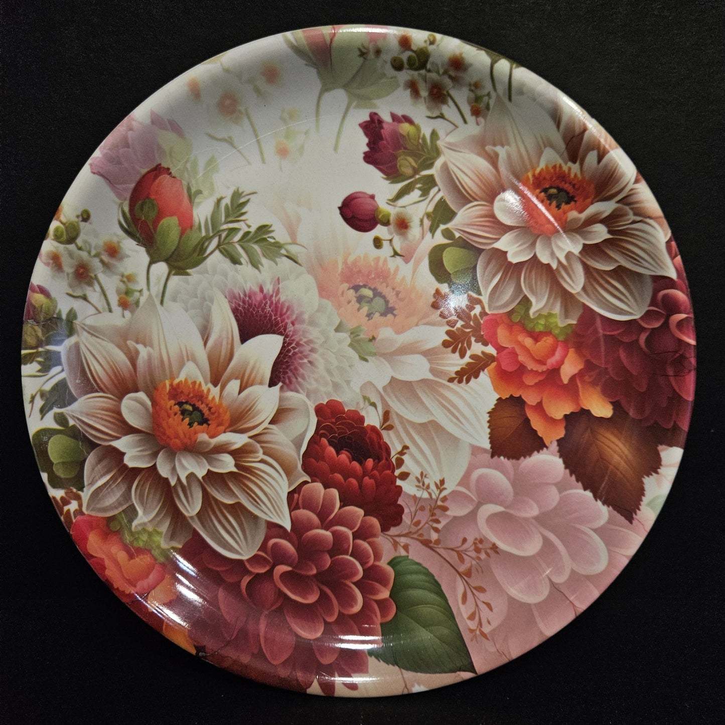 Melamine dining platter with floweral design for food serving plater,for everyday use