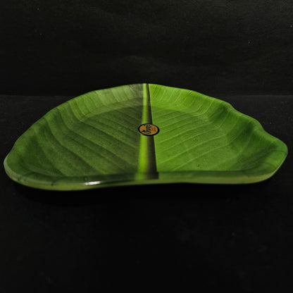 Melamine platter with Banyan tree leaf designer platter for everyday use