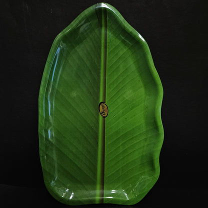 Melamine platter with Banyan tree leaf designer platter to serving food for everyday use