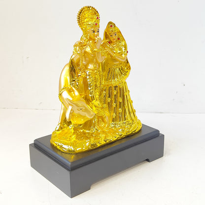 Gold plated Radha Krishna Statue