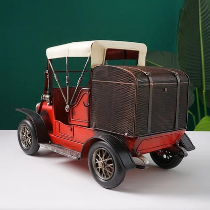 Antique Car Model Iron Handmade Vehicle Wecker Model For Collectors Kids Friends Elders Metal Crafts Gifts Home Bar Decoration