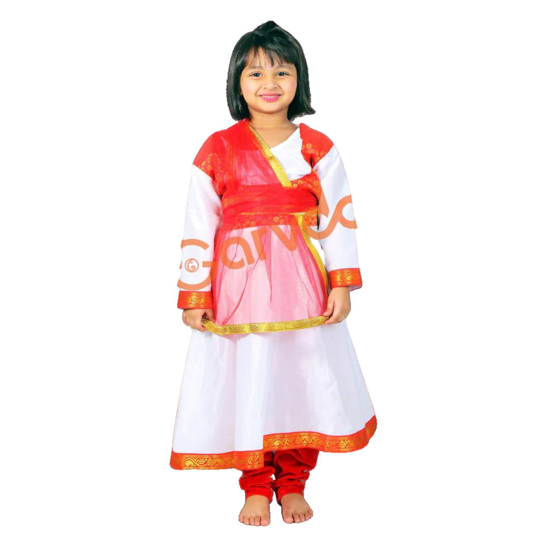 Kathak - Anarkali Suit, Velvet Leggings & Duppatta full set - 4-6 Years/ 24 no.