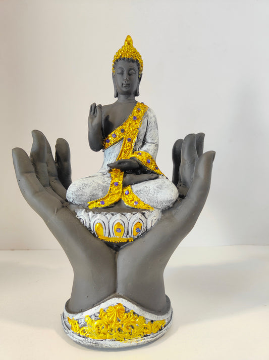 Meditating Lord Buddha Sitting on Hands