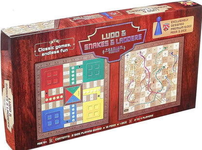 Ludo Snacks and Ladders Classic Board Game Set for Children Small and Classic Party & Fun Games Board Game The Mind Challenge Classic Hand Made Wooden Ludo Magnetic