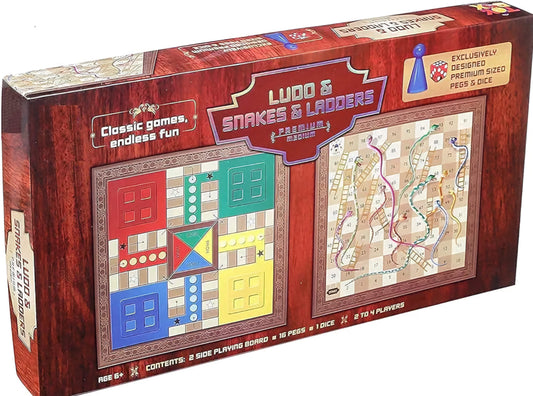 Ludo Snacks and Ladders Classic Board Game Set for Children Small and Classic Party & Fun Games Board Game The Mind Challenge Classic Hand Made Wooden Ludo Magnetic