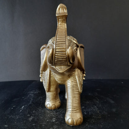 Golden elephant show piece