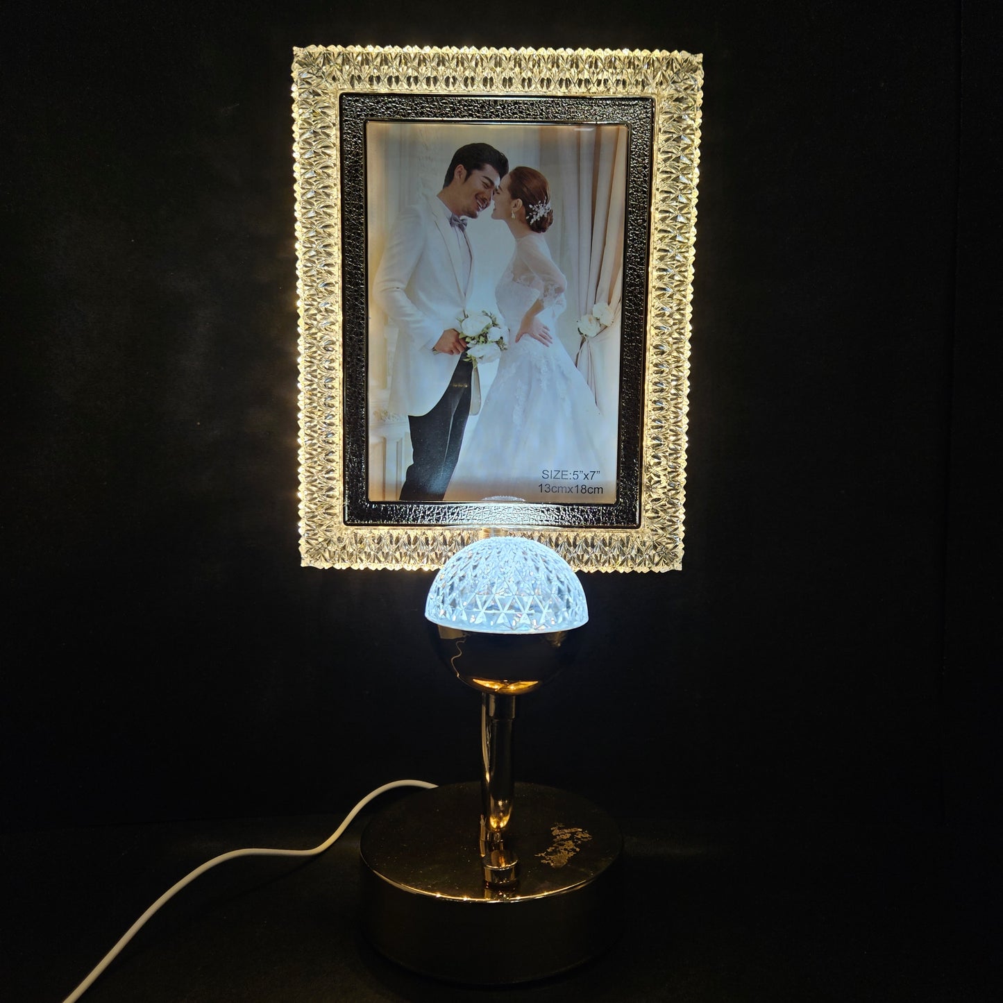 Rectangular Shape Cystal Lamp Photo Frame for Wedding Gifting love couple photo Valentines Day Gifts