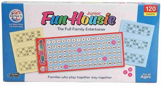 Full HOUSIE 24 Reusable Cards Family Fun Game for Small Gathering No pins or Pencils Required