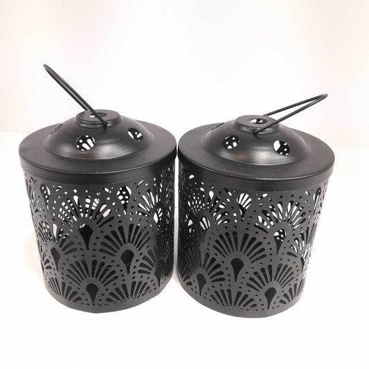 decorative handicraft metal lantern with t-light candle holder