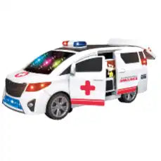 Electric 360 Degree Rotating Ambulance Toy Car with Sound and Light for Kids