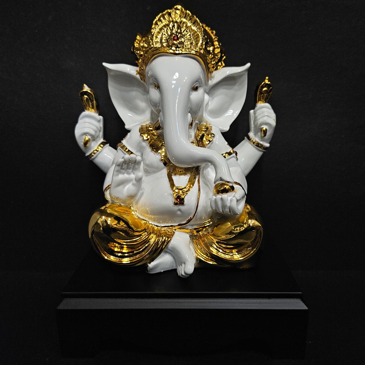 Handcrafted Golden Lord Ganesha Idol for Home Decor and Spirituality