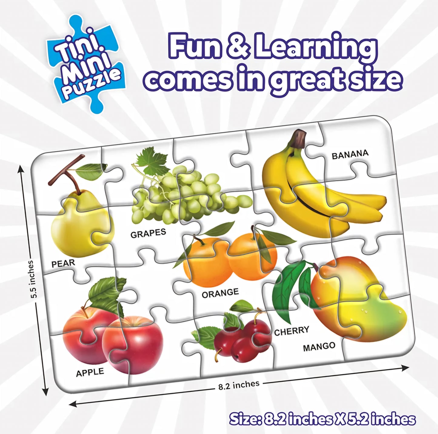 Tini mini Fruit Puzzle for kids mind sharpness fun and Activity Puzzle