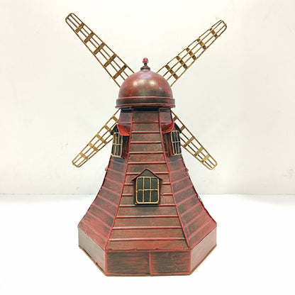 Vintage windmill craft model metal showpiece