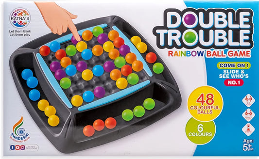 Double Trouble Ball Elimination Board Game for 2 to 4 Players Family Game