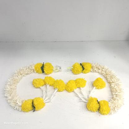 2 piece set artificial flowers garlands for door sides and Pooja mandhir decoration