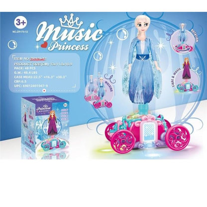 Disney princess funny musical toy car for Girl kids with lights toy for kids