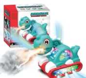 Dinosaur Smoke Spray Toy Vehicle with Light and Music Bump and go Action