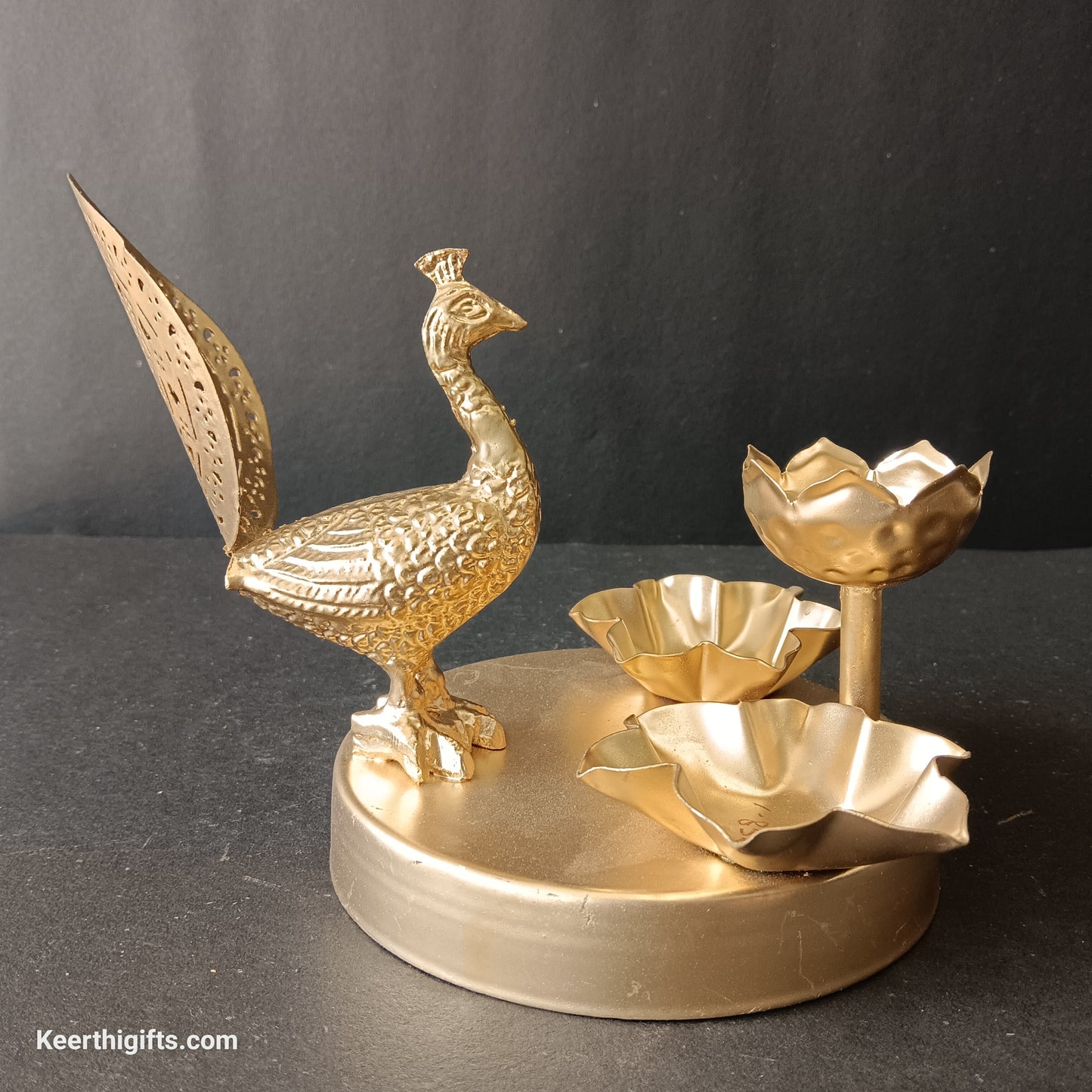 Peacock Diya stand