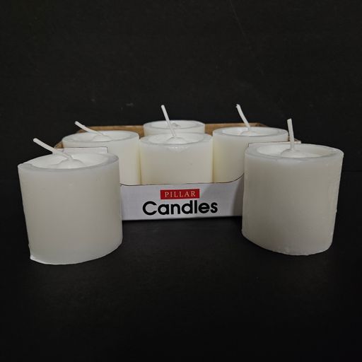 Pure wax big size piller candle pack of 6 piece set