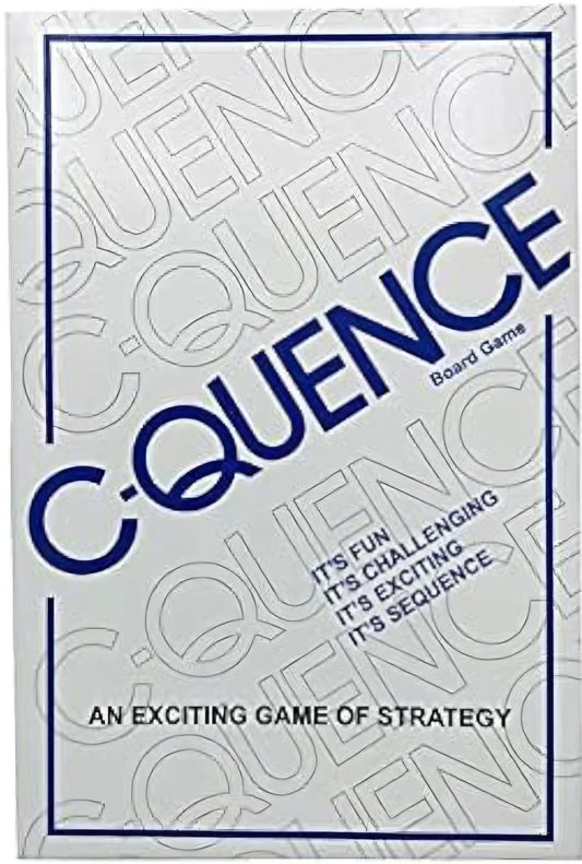 C quence Game Board Set of 1Make A Sequent Board Game Strategy and Logic Challenging Game with Foldable Board Plastic Chips and Cards for Kids