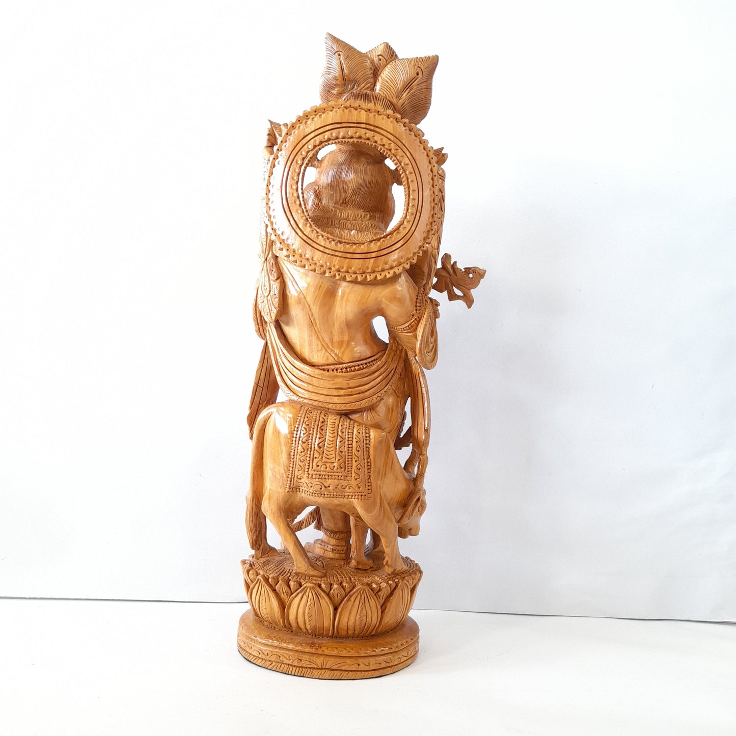 Wooden Krishna Standing Super Fine