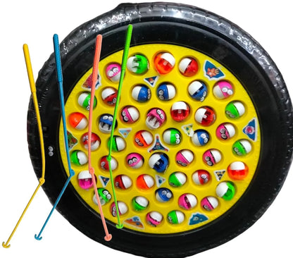 Fishing master Rotating Fish game with 21 fishes 4 Fishing Rods and 4 Fishing hooks