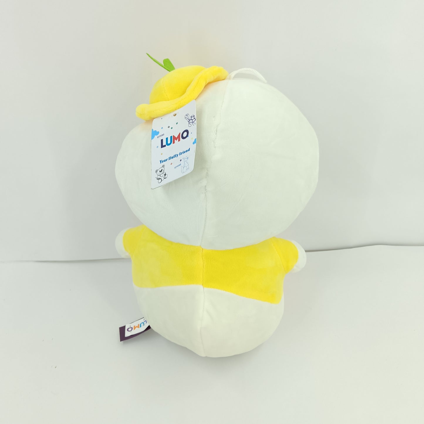 Cute duck in smiley face uniform soft toy