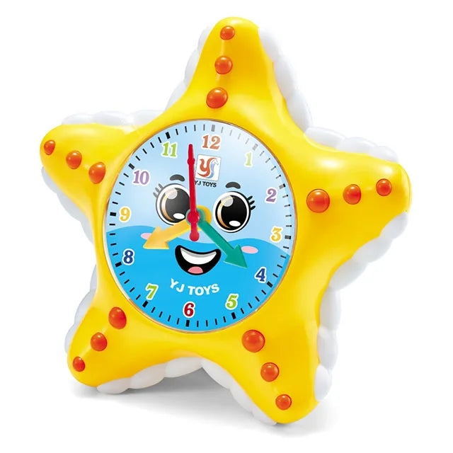 Learning electric clock toy walking obstacle avoidance teaching clock with Light educational toy for kids