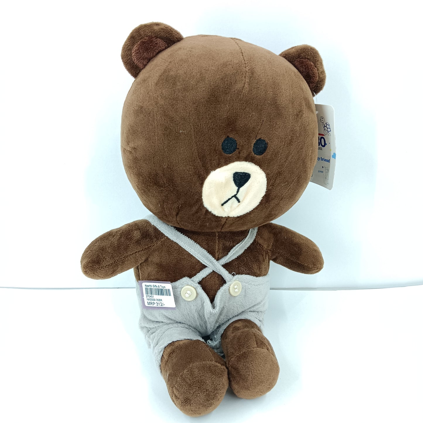 Brown teddy bear soft toy