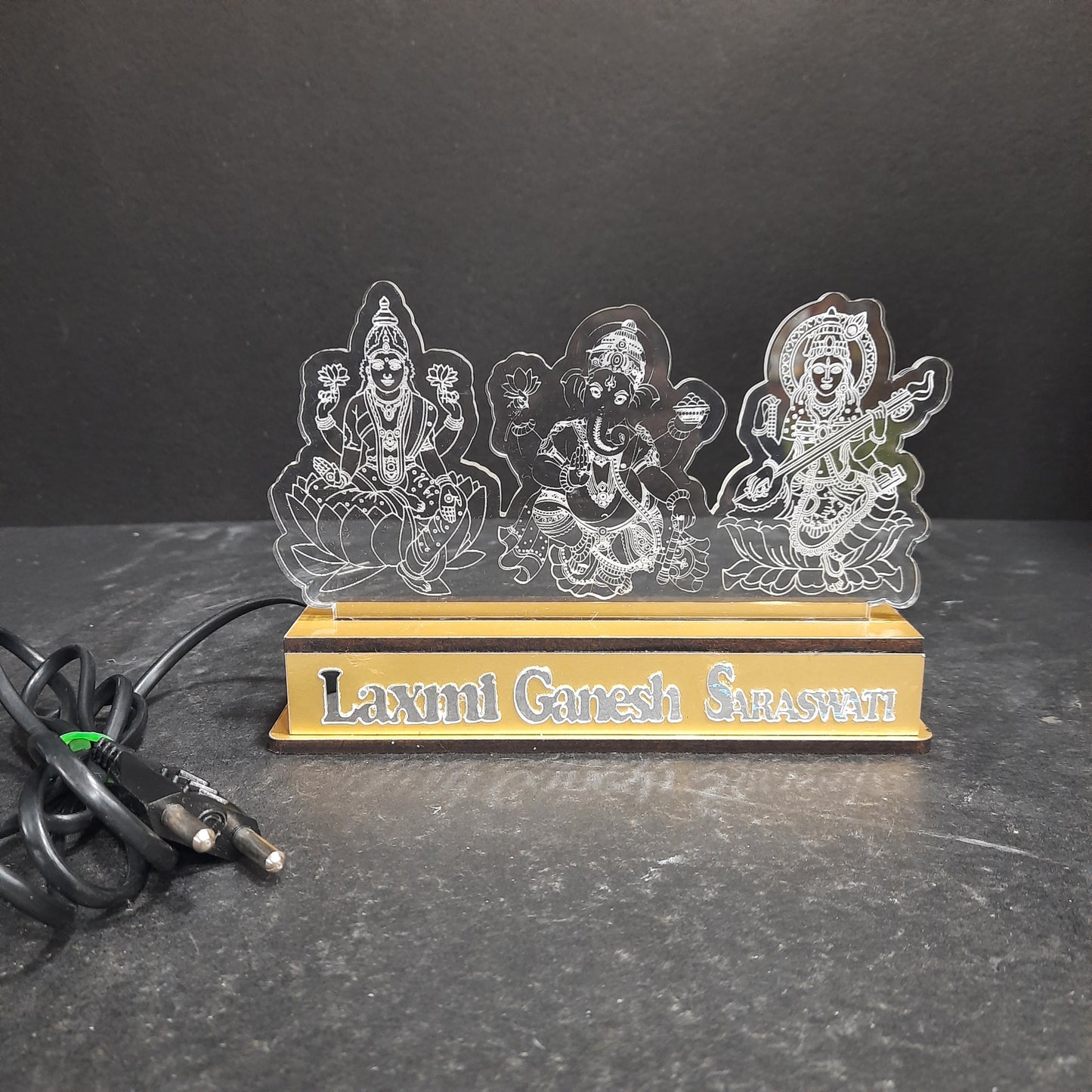 Laxmi ganesh saraswathi lights glow