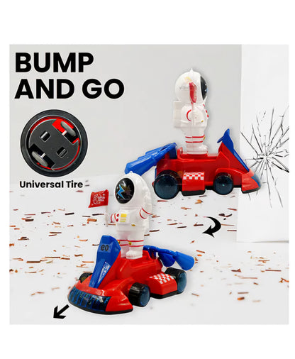 Astronaut Space Vehicle Car Toy with Light Music 360 Rotation and Bump and go Action for Kids Boys Girls Color as Shown for 3 years above ages