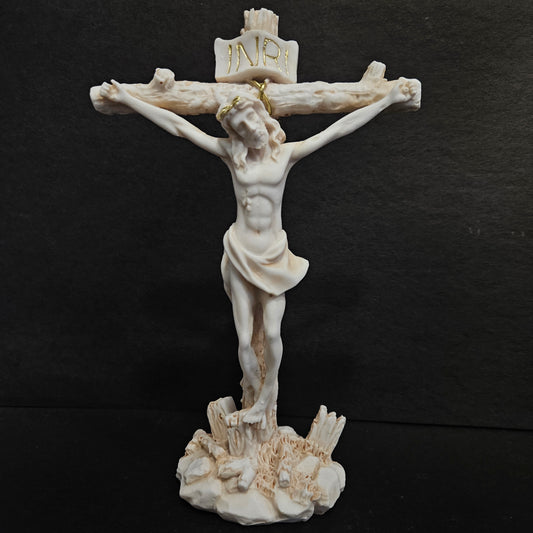 Cross of Jesus Christ Greek Statue Sculpture desktop Figurine