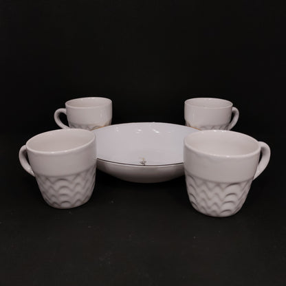 Sky party 4 piece cups set with plastic tray