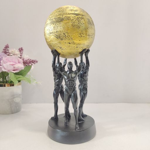 Three Strongan holding sphere Showpiece