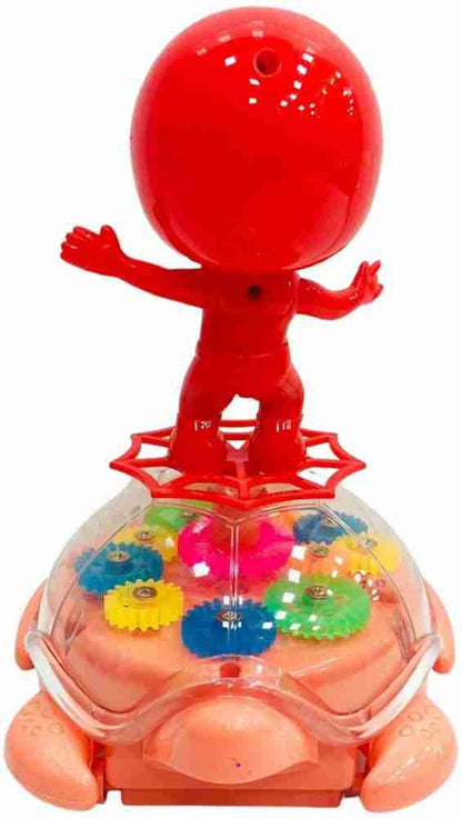 Gear Spiderman Bump N Go Musical Character Lucency Gear Turtle Light & Sound Toy for Kids