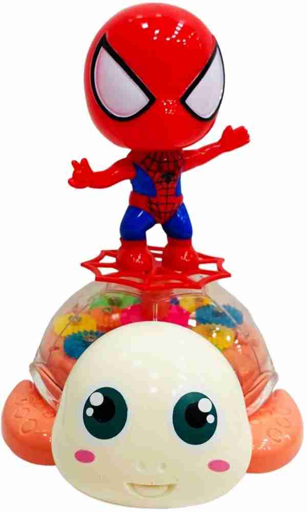 Gear Spiderman Bump N Go Musical Character Lucency Gear Turtle Light & Sound Toy for Kids